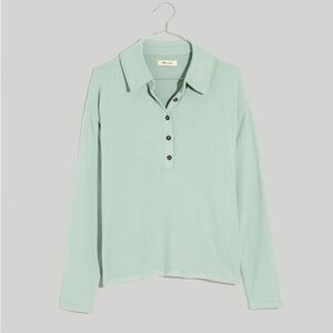 Madewell Dreamiest Knit Long-Sleeve Henley Polo XL